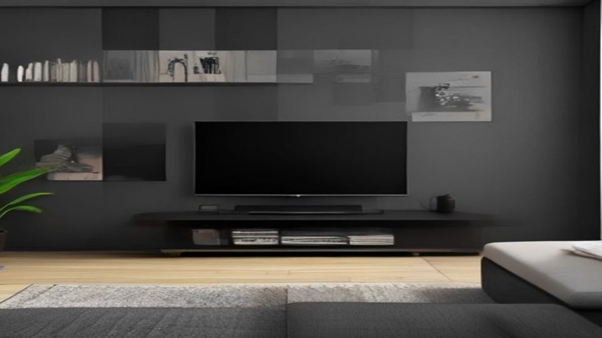 TV exibindo uma grade de aplicativos de streaming ao lado de um app de IPTV