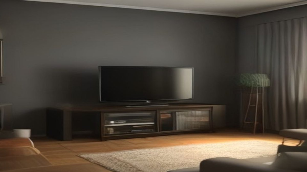 Interface do TiviMate com guia de programação em grade em uma TV grande